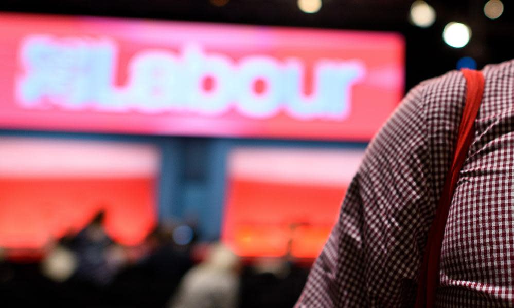 Labour sign at a party conference