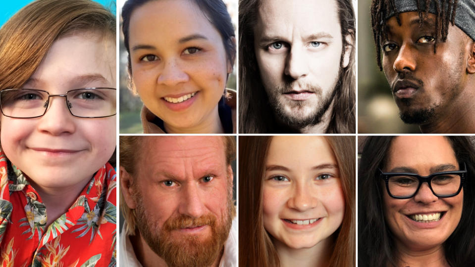 Kal-El Tuck, Charlyne Yi, Tadhg Murphy, Roger Jean Nsengiyumva, Rune Temte, Kiera Thompson and Rachel House - Credit: Courtesy/Barry McCall/Pia Sonstrod/Tim Ladd