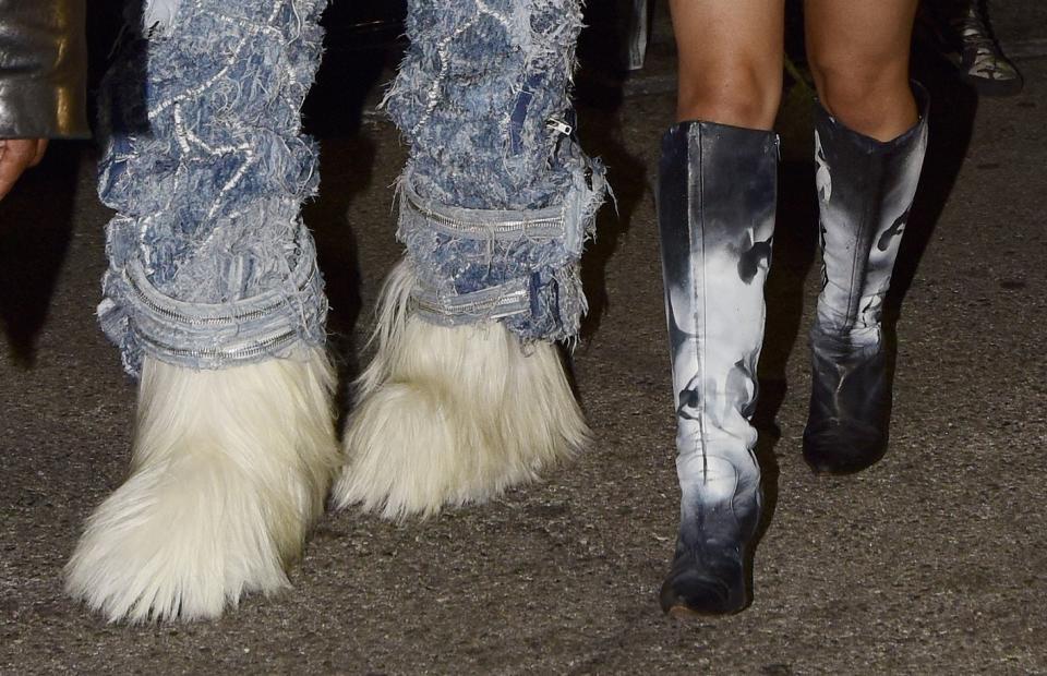 Camila Cabello and Lil Nas X arrive at the Heart club surrounded by security and fans to debut their new single 'He knows' in LA. 11 May 2024 Pictured: Camilla Cabelo, Lil Nas x. Photo credit: MEGA TheMegaAgency.com +1 888 505 6342 (Mega Agency TagID: MEGA1136777_005.jpg) [Photo via Mega Agency]