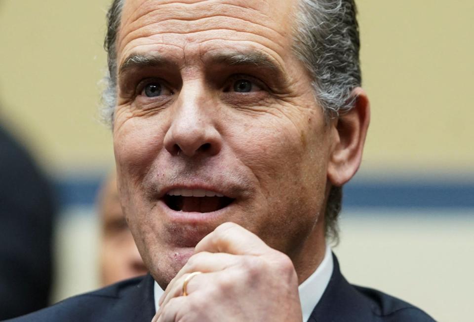 Hunter Biden appeared unannounced at a House hearing on Wednesday, Jan 10 2024 (Reuters)