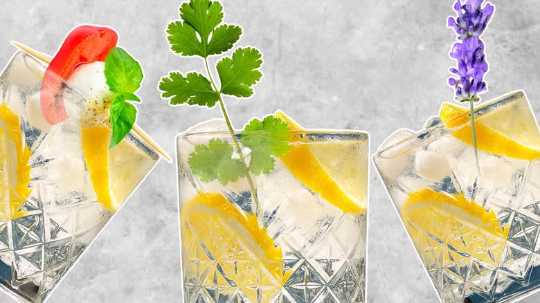 creative gin and tonic garnishes