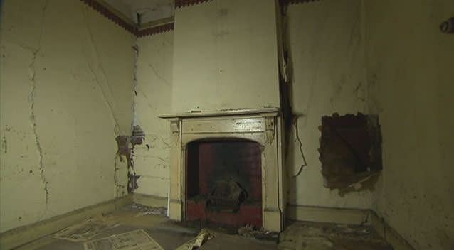 Inside a rotting Richmond home that's sold for $2 million at auction. Photo: 7News
