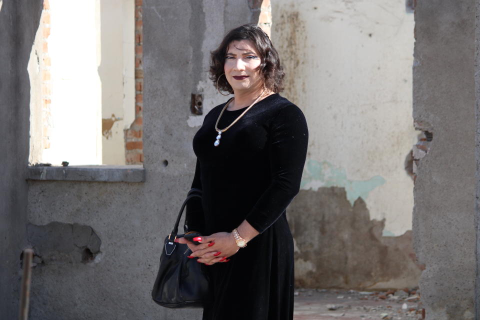 This photo provided by the International Rescue Committee shows Susana Coreas, a transwoman who fled El Salvador, is seen in Ciudad Juarez, Mexico, on March 24, 2021. Coreas was allowed into the United States in May after she was determined to be particularly vulnerable waiting in Mexico and given an exemption to federal pandemic-related powers that have prevented many from seeking asylum. A new effort by the Biden administration that is under pressure to lift the order is ramping up exemptions to the policy. (International Rescue Committee via AP)