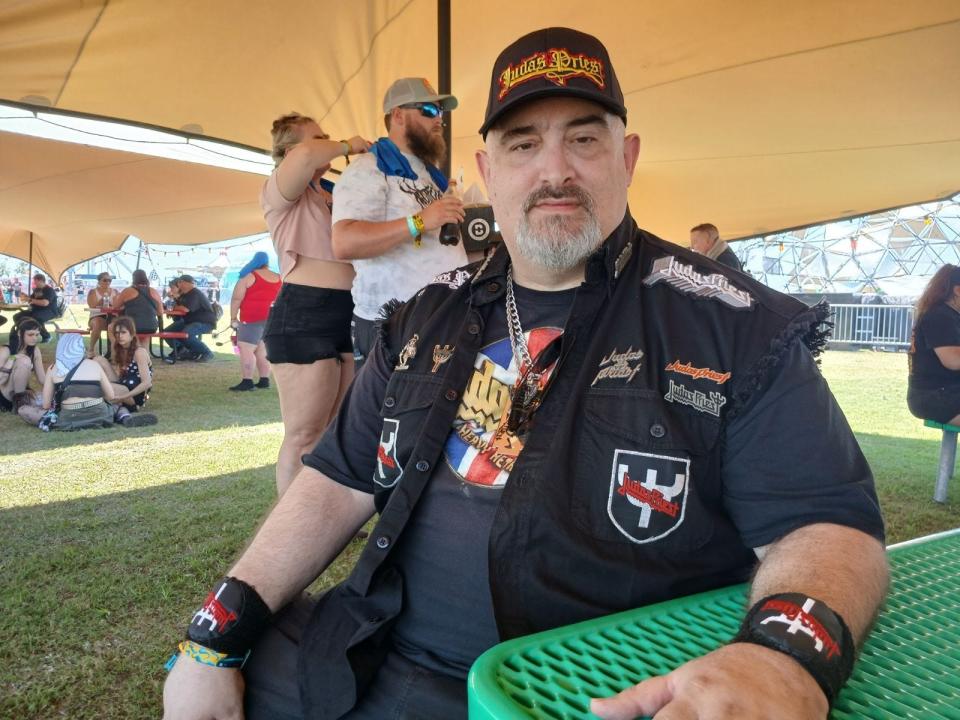 Jimm Colarusso, longtime Daytona Beach resident, is a "big Judas Priest fan," attends his first ever Welcome to Rockville, Thursday, May 9, 2024.