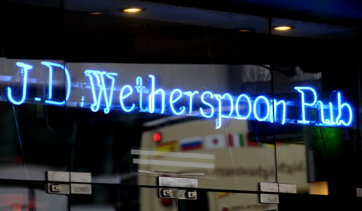 Pub chain JD Wetherspoon (PA) (PA Wire)