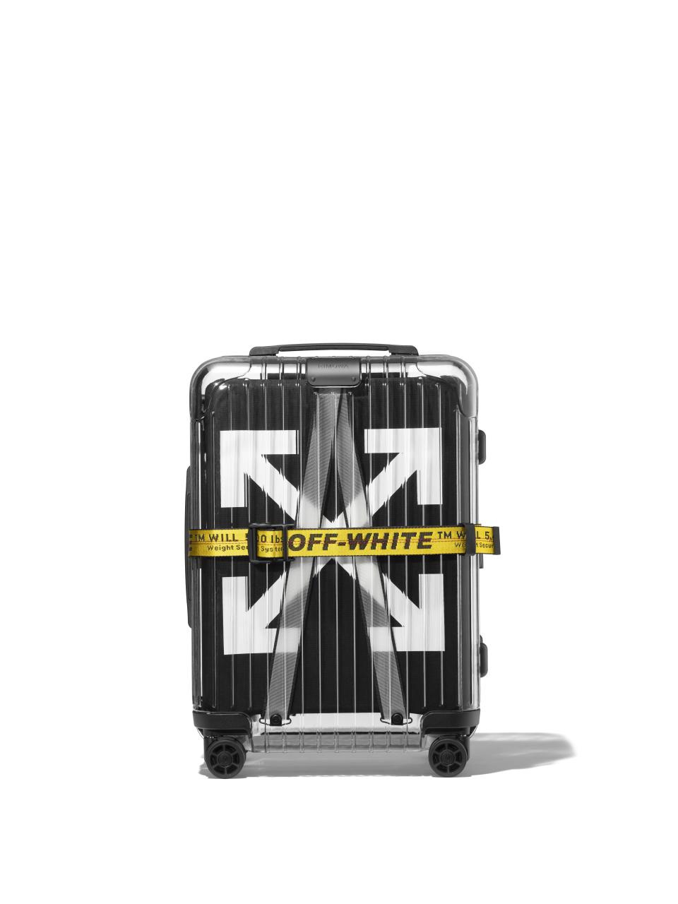 Virgil Abloh is debuting the new cases through a luggage-carousel “exhibit.”