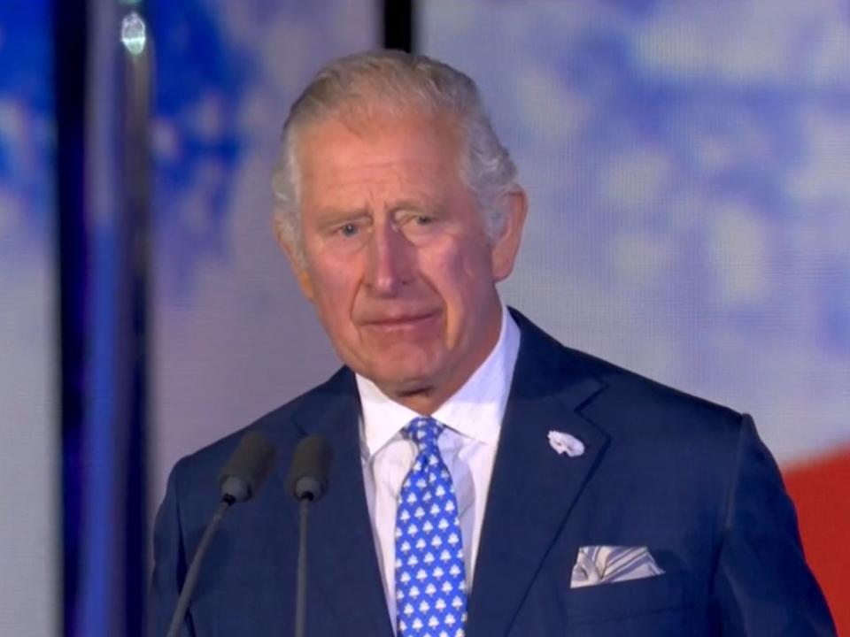 Prince Charles at the Jubilee concert (BBC)