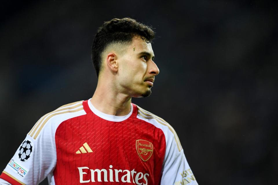 Gabriel Martinelli struggled to get involved (Arsenal FC via Getty Images)