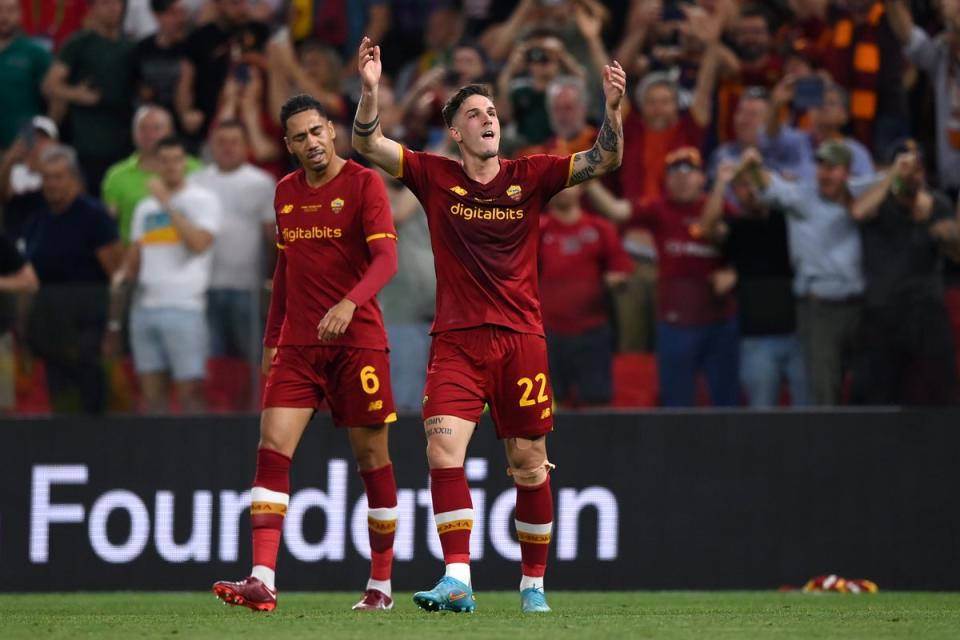 Italian job: Spurs have reportedly opened talks over a move for Roma midfielder Nicolo Zaniolo (Getty Images)