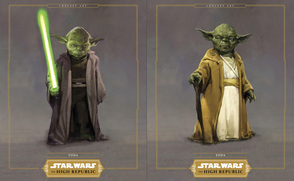 Concept art for Yoda in 'Star Wars: The High Republic Adventures'. (Credit: IDW Publishing/Lucasfilm)