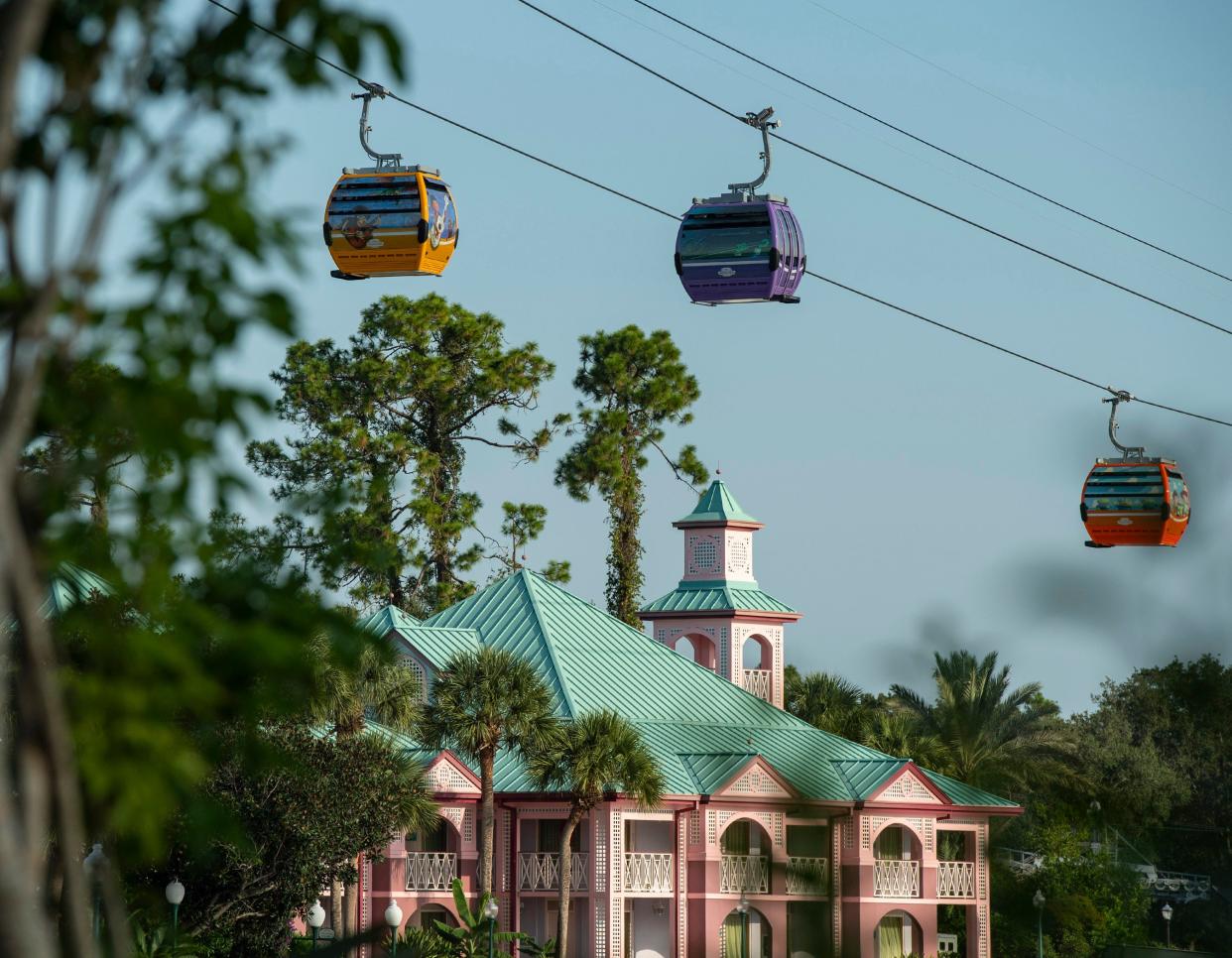 Disney’s Caribbean Beach Resort is a hub for Disney's Skyliner, which carries guests between select resort hotels, EPCOT and Disney's Hollywood Studios.
