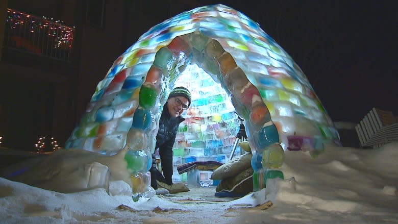 Milk carton ice house warms hearts, brings neighbours together, nets a bottle of good scotch