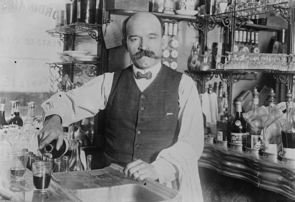 French Bartender Pouring Drink - Unspecified