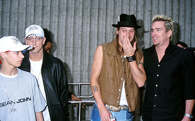 Eminem , his brother Nate, Kid Rock and Mark McGrath at the Hollywood premiere of Columbia's Joe Dirt