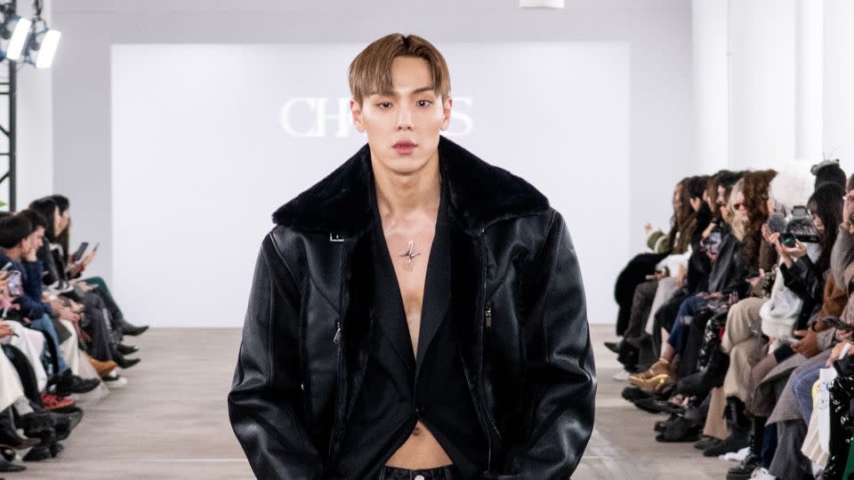 At the Concept Korea showcase of Korean designers' work, the K-Pop star Shownu (of boyband Monsta X) walked in each of the three collections featured. - Zach Hilty/BFA, Courtesy of Concept Korea