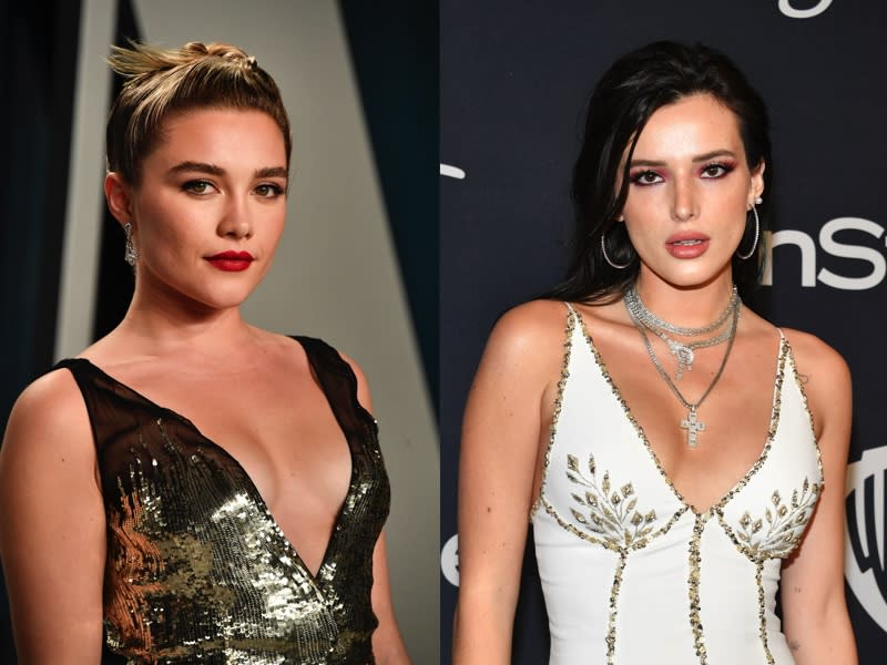 Florence Pugh defends Bella Thorne from Instagram trolls  (Getty)