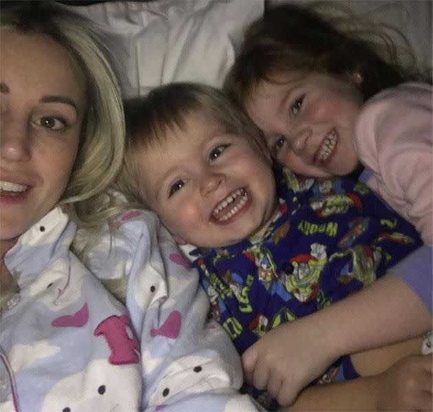 Roxy with her kids Pixie and Hunter. Source: Instagram