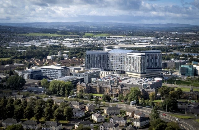 Queen Elizabeth University Hospital from the air