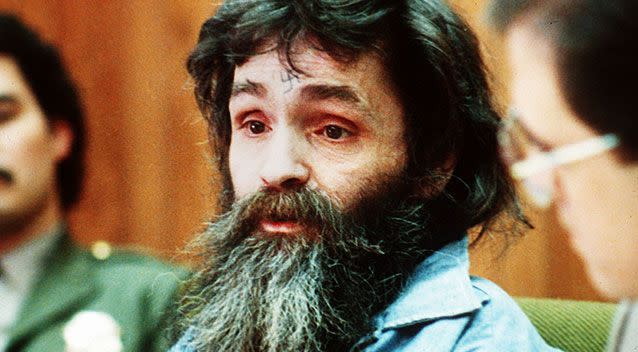 Manson, pictured here in 1986, was jailed in 1971 for orchestrating the murders of seven people. Source: AAP