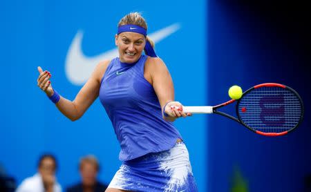 Tennis - WTA Premier - Aegon Classic - Edgbaston Priory Club, Birmingham, Britain - June 24, 2017 Czech Republic's Petra Kvitova in action against Czech Republic's Lucie Safarova during the semi final Action Images via Reuters/Peter Cziborra