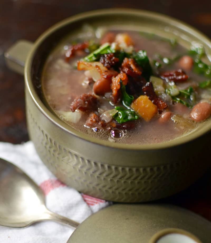 Ham Bone, Greens, and Bean Soup