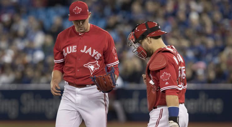 Aaron Sanchez can’t seem to catch a break when it comes to blisters. (Fred Thornhill/CP)