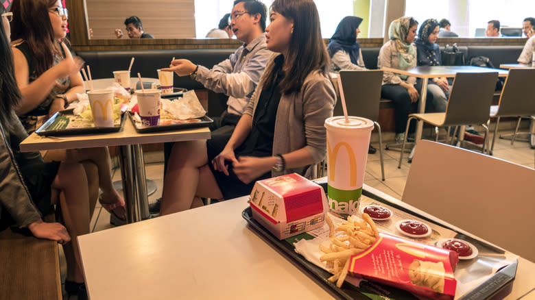 McDonald's Big Mac meal on tray