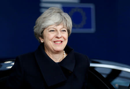 Britain's Prime Minister Theresa May arrives to attend a European Union leaders summit in Brussels, Belgium, December 14, 2017. REUTERS/Francois Lenoir