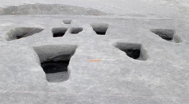 Ancient tombs (shown here after being excavated) discovered in modern-day Dangeil date back 2000 years, to a time when the kingdom Kush flourished on the shores of the Nile River in Sudan. Photo: Berber-Abidiya Archaeological Project.