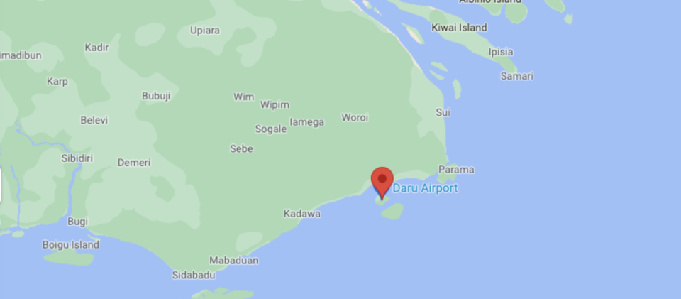 Daru is the capital of the Western Province of Papua New Guinea. Source: Google Maps
