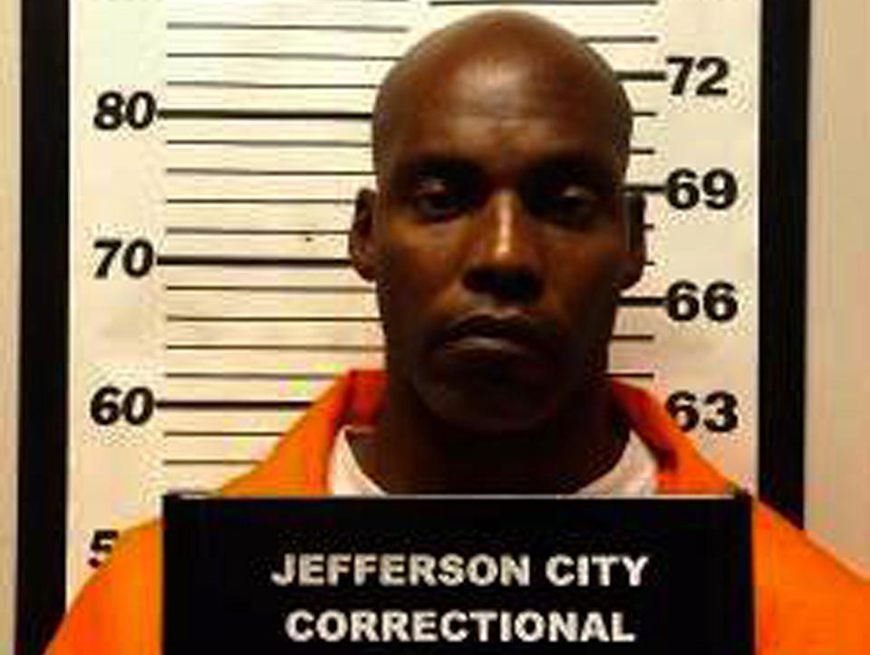 This booking photo provided by the Missouri Department of Corrections shows Lamar Johnson. A hearing begins Monday, Dec. 12, 2022, in St. Louis to decide if the murder conviction for Johnson should be thrown out. Johnson has spent more than 27 years in prison for a killing that he said he did not commit. (Missouri Department of Corrections via AP)