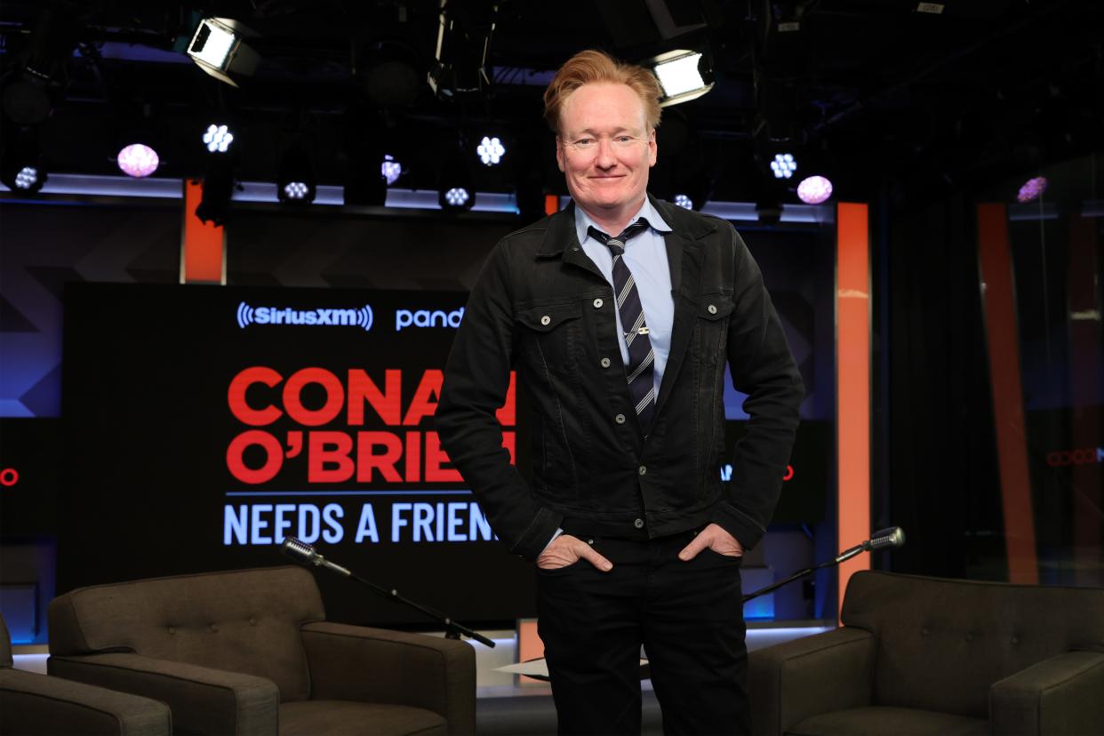 Conan O'Brien attends day 3 of SiriusXM At Super Bowl LVI on February 11, 2022 in Los Angeles, California.