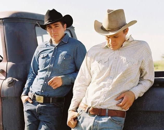 Heath and Jake in Brokeback Mountain.