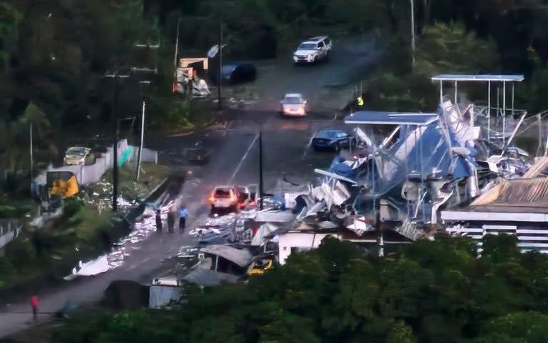 Damage in the Seychelles