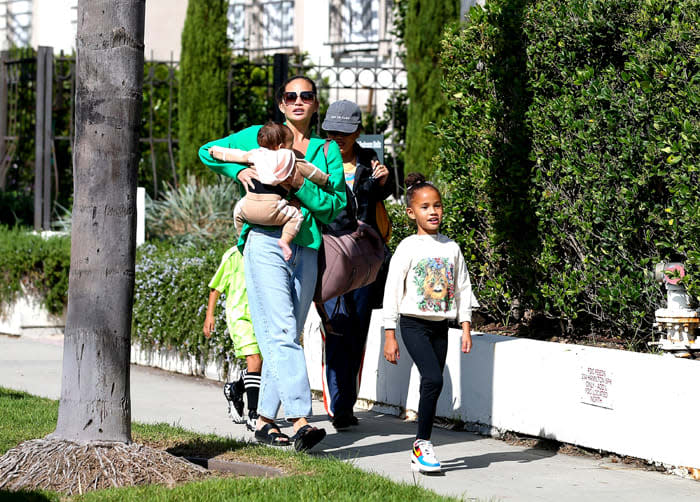 Chrissy Teigen with her half-elos