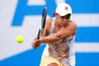 Tennis - WTA Premier - Aegon Classic - Edgbaston Priory Club, Birmingham, Britain - June 25, 2017 Ashleigh Barty in action during the final against Petra Kvitova Action Images via Reuters/Peter Cziborra