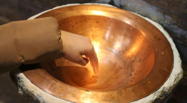 Tourists visiting a church Chateau-Chalon were surprised to discover that local pranksters had replaced the fonts' holy water with alcohol. Photo: Getty