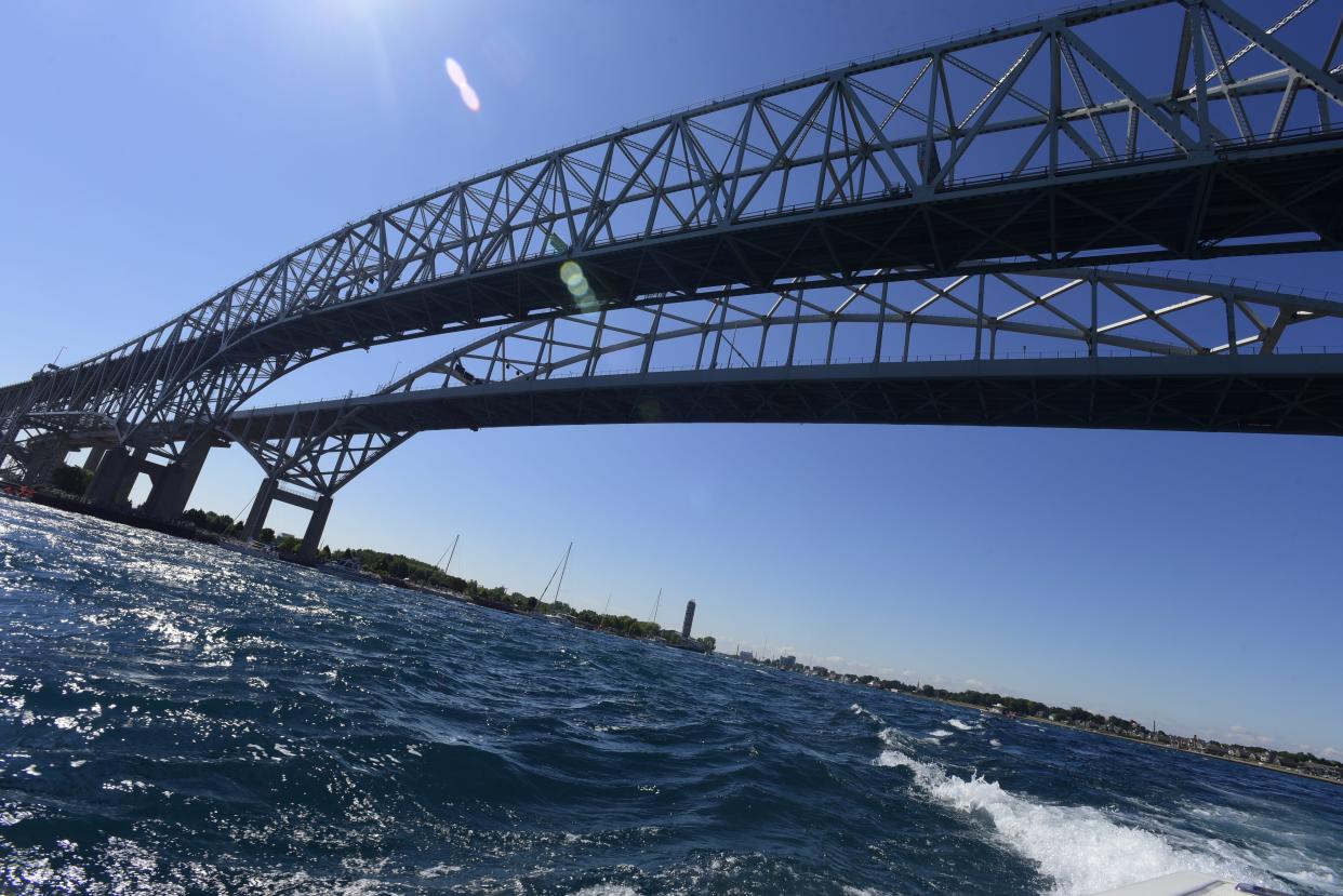 The Blue Water Bridge in Port Huron on Saturday, July 16, 2022.