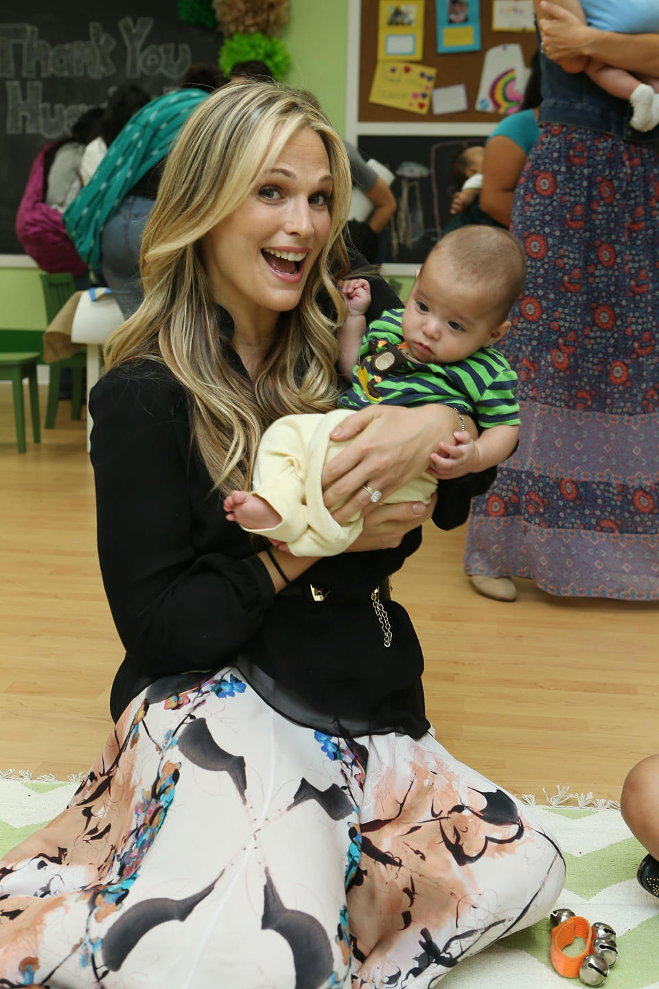 Model Molly Sims gave birth to her first child, son Brooks Alan Stuber on June 19.