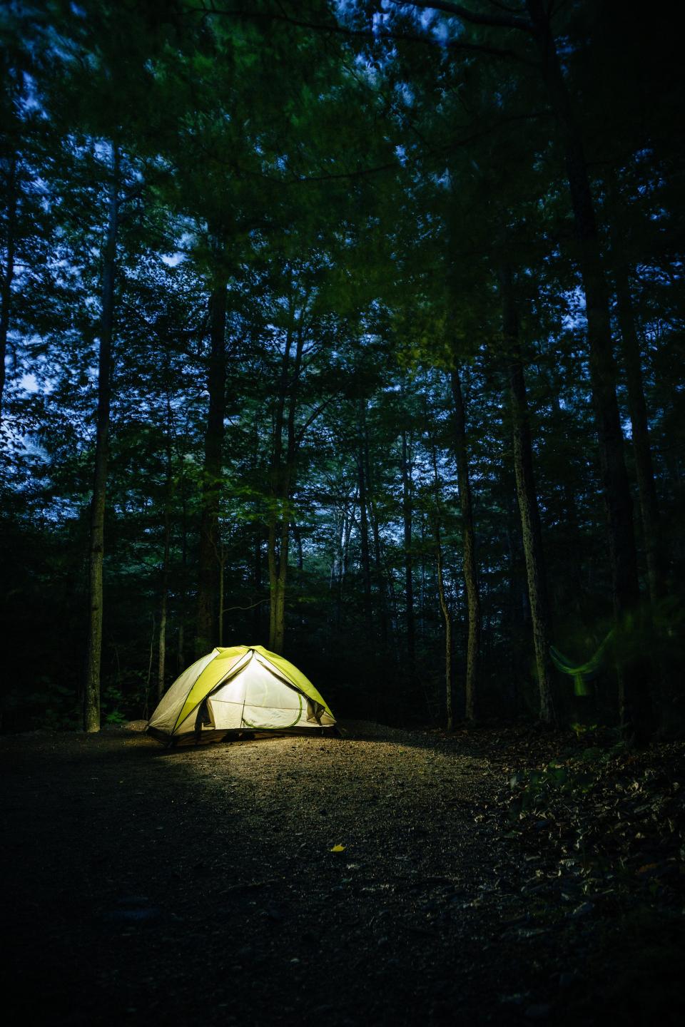 A camp site at Smugglers' Notch State Park, photographed June 9, 2018.