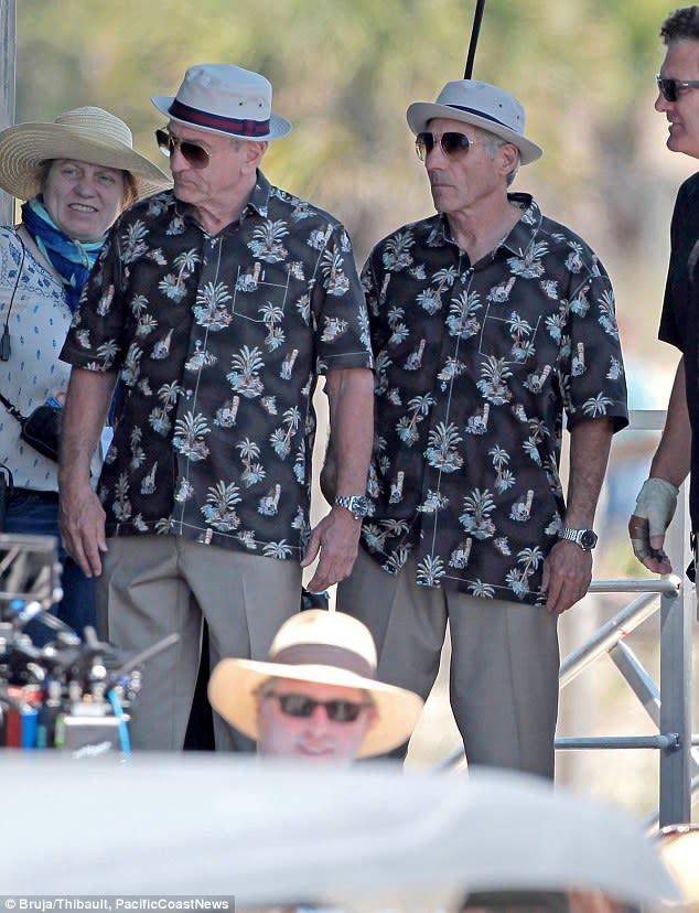 <p>Just because De Niro plays the grandpa in <i>Dirty Grandpa</i>, doesn’t mean his character is too old for some daring physical feats. Enter De Niro’s stuntman, Rick Avery (right).</p><p><i>(Photo: Pacific Coast News)</i></p>