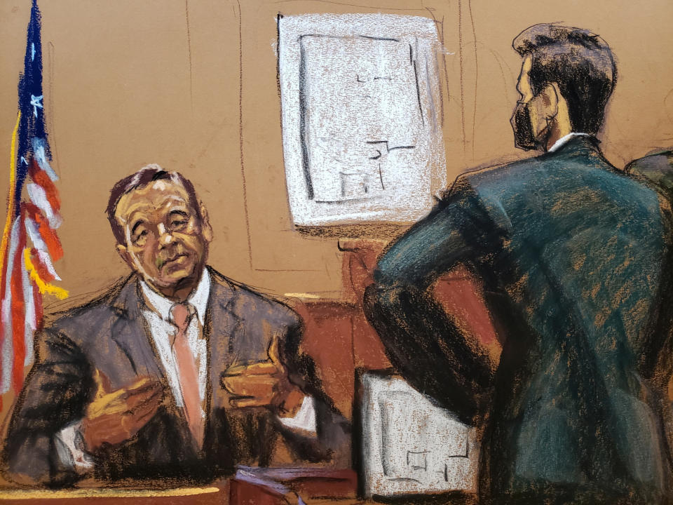 Kevin Spacey testifies during Anthony Rapp's civil sex abuse case on Oct. 17, 2022.