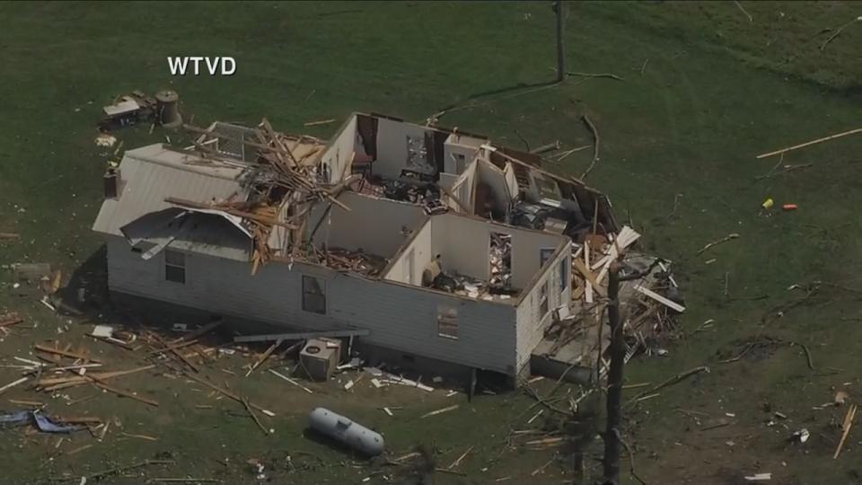 A tornado tore through part of North Carolina Wednesday afternoon, WTVD in Raleigh reports.