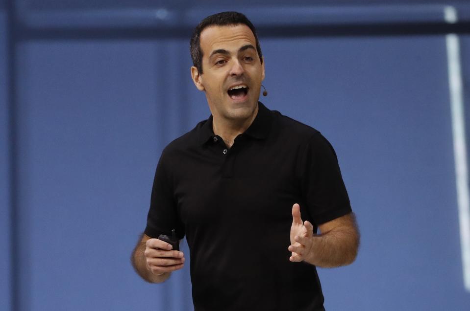 Facebook Vice President of Virtual Reality Hugo Barra during Facebook’s annual F8 conference in San Jose, California last week. Source: REUTERS/Stephen Lam