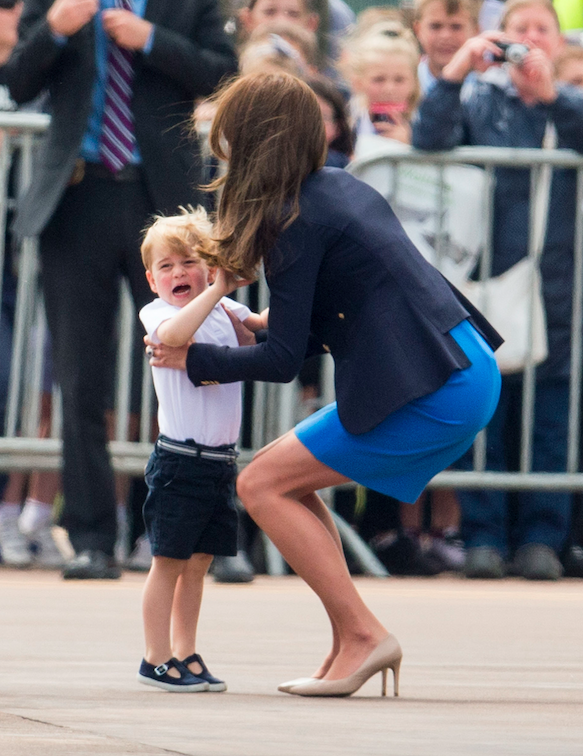 Prince George seemed a little overwhelmed at first. (Photo: Getty Images)