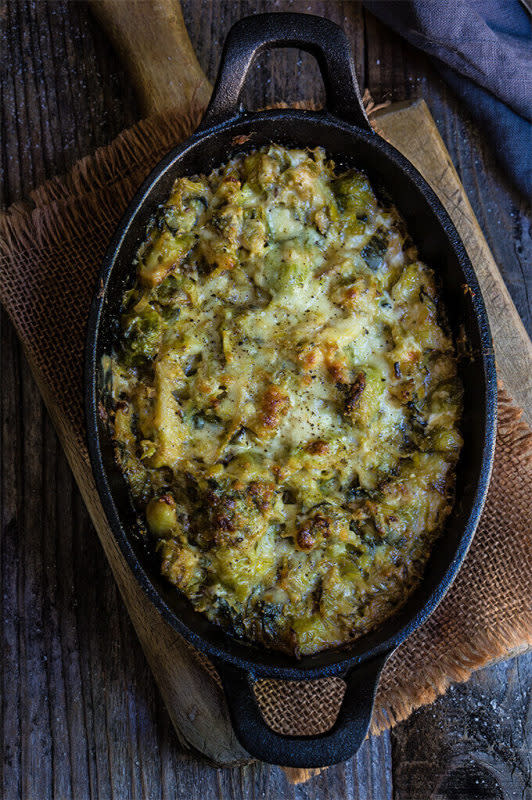 <p>Viktoria's Table</p><p>Creamy brussels sprouts and leeks–creamy, cheesy and bursting with flavors of sweet caramelized leeks, garlic and cumin, this recipe is quick, easy and utterly delicious.</p><p><strong>Get the recipe: <a href="http://www.viktoriastable.com/creamy-brussels-sprouts-and-leeks/" rel="nofollow noopener" target="_blank" data-ylk="slk:Creamy Brussels Sprouts and Leeks;elm:context_link;itc:0;sec:content-canvas" class="link "><em>Creamy Brussels Sprouts and Leeks</em></a></strong></p>