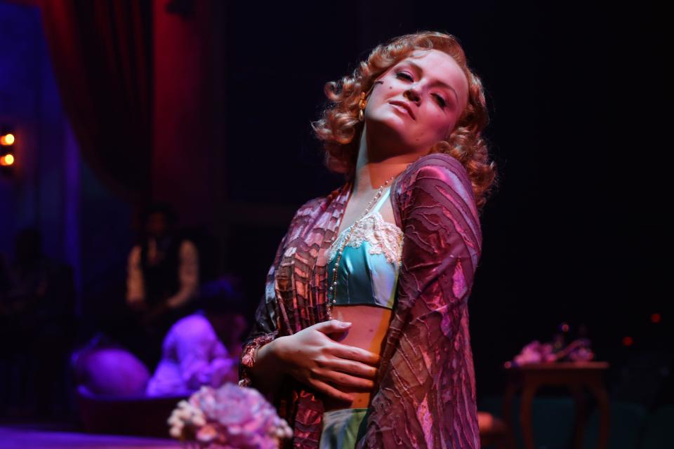 Clare Kennedy as The Girl with a Date in ASF's production of "Blues in the Night."