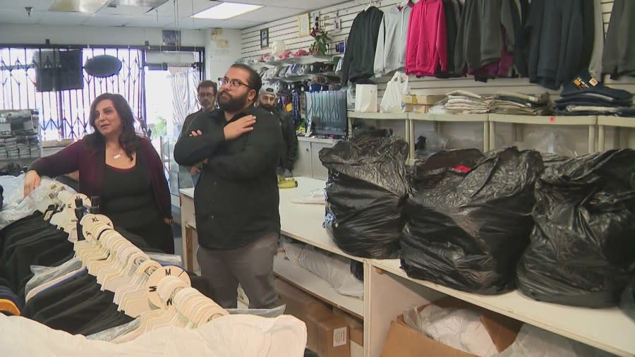 Amid an onslaught of break-ins and robberies, Ayman Fashion, a family-owned business in Whittier, will be closing its doors for good. (KTLA)