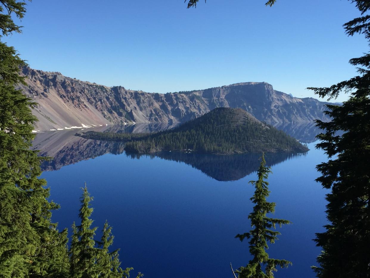 Wizard Island, Crater Lake in Crater Lake National Park.
