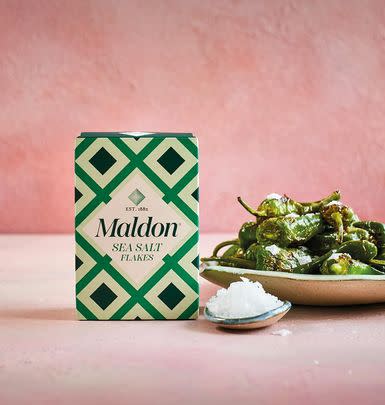 A (very pretty!) box of TikTok-loved Maldon flaked salt for adding texture and flavor to everything from caprese salads to freshly-baked chocolate chip cookies